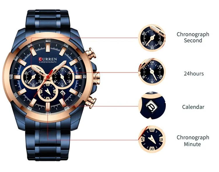 Curren 8361 Wristwatch on Display