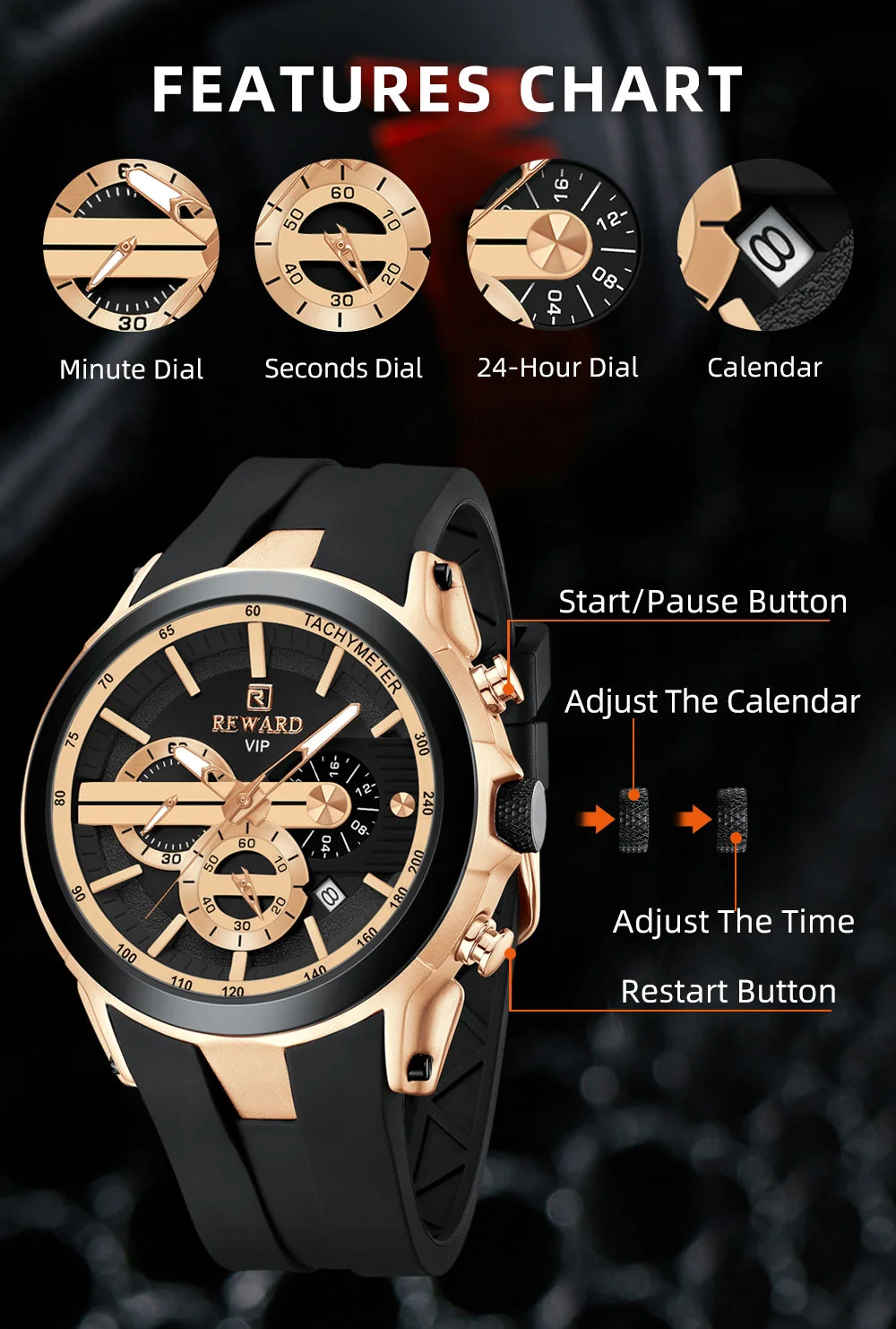 Reward RD83046M VIP Watches Luxury Quartz Men watch