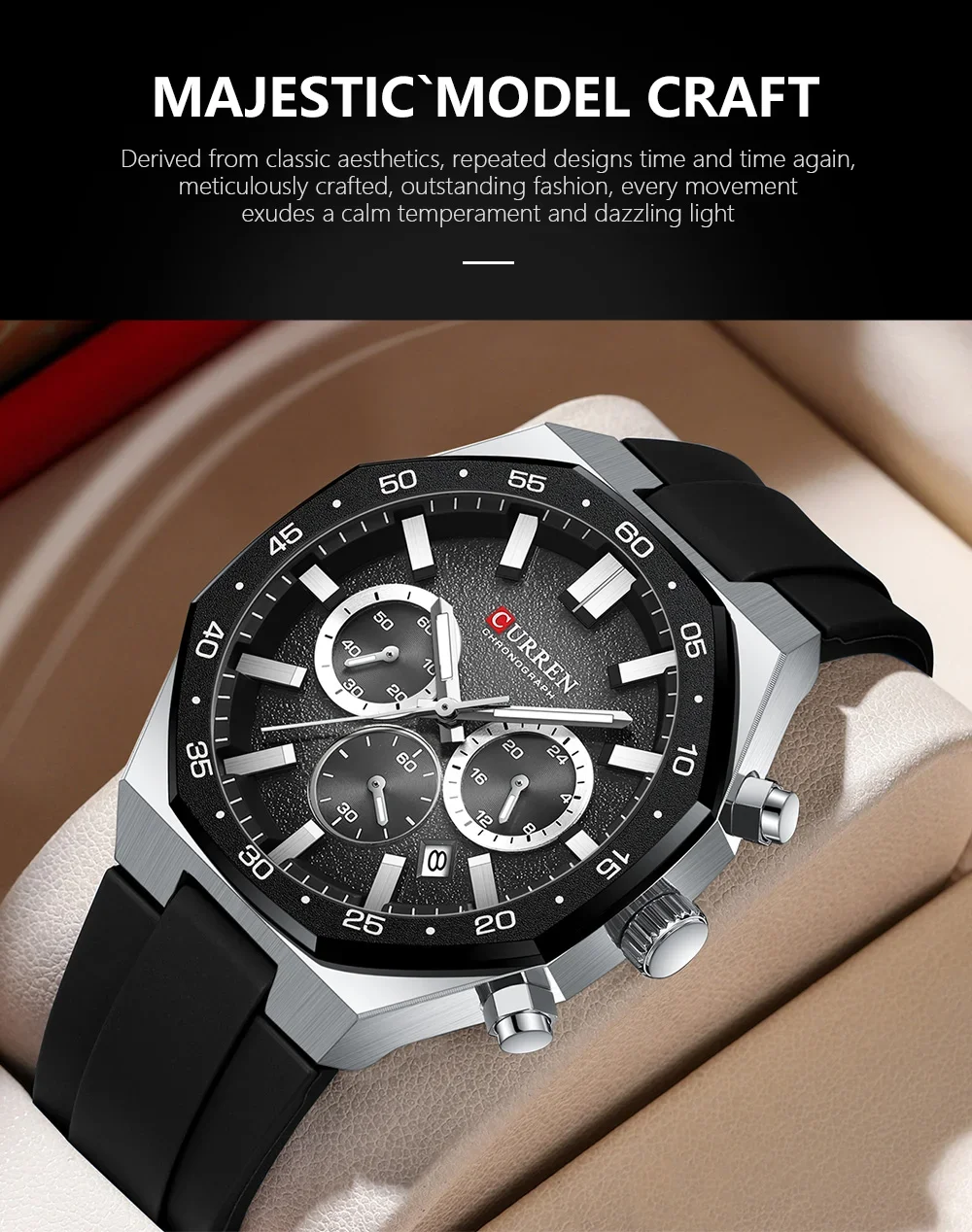 Factory Wholesale Curren 8489 Chronograph Quartz Watch Ready to Ship Dropshipping