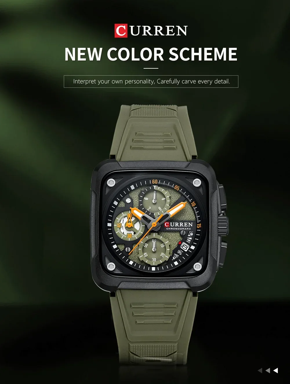 Factory Direct CURREN 8461 Chronograph Sport 3atm Quartz Watch Ready to Ship