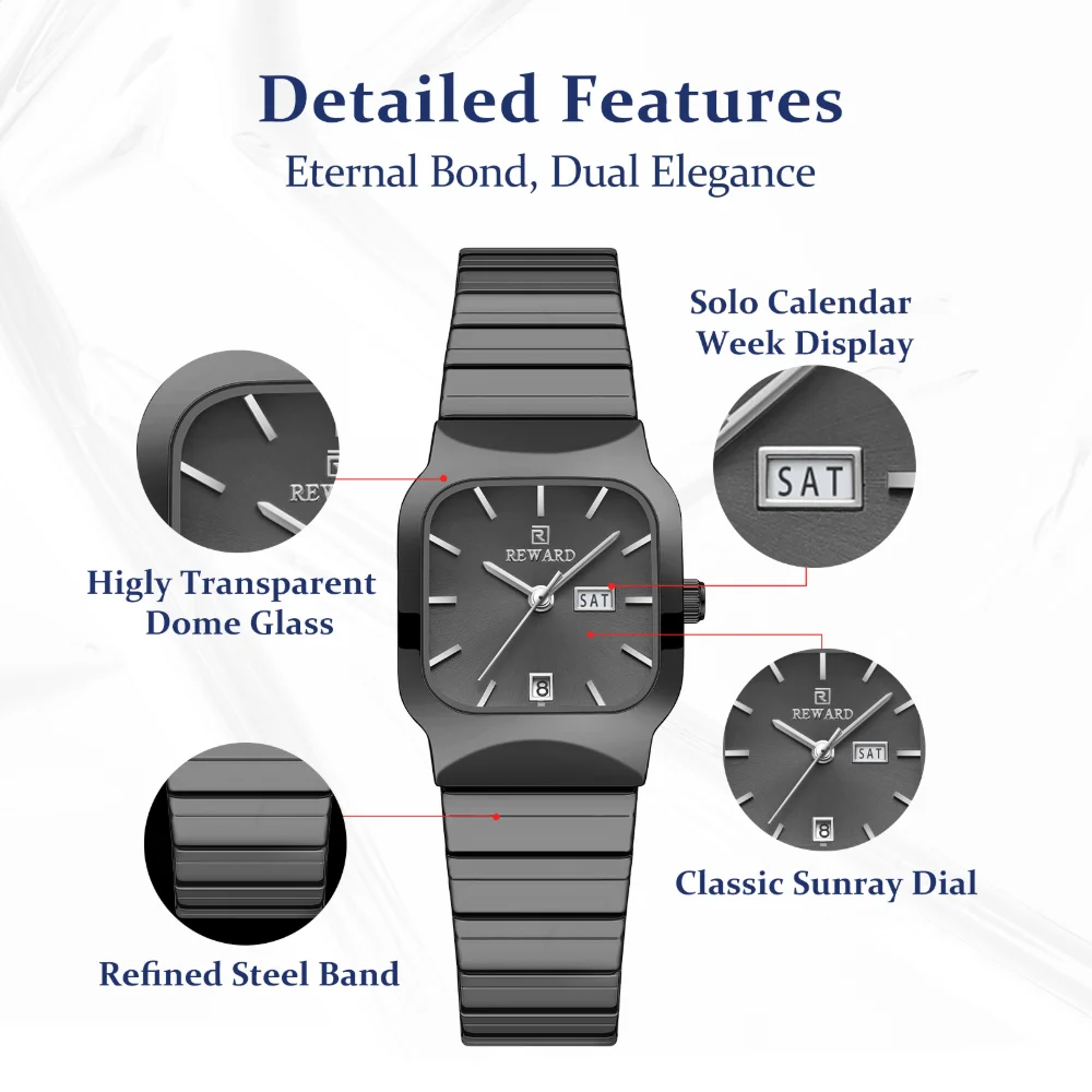 REWARD RD611264L watch automatic date close up