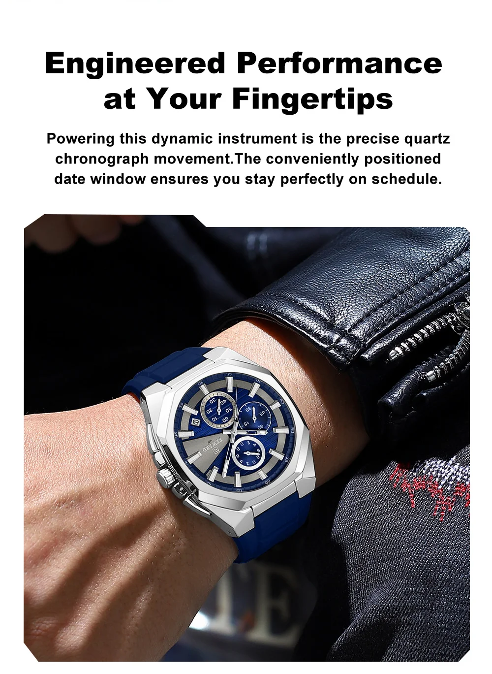 REWARD VIP RD833152M Men's Chronograph Quartz Watch with 30M Water Resistant