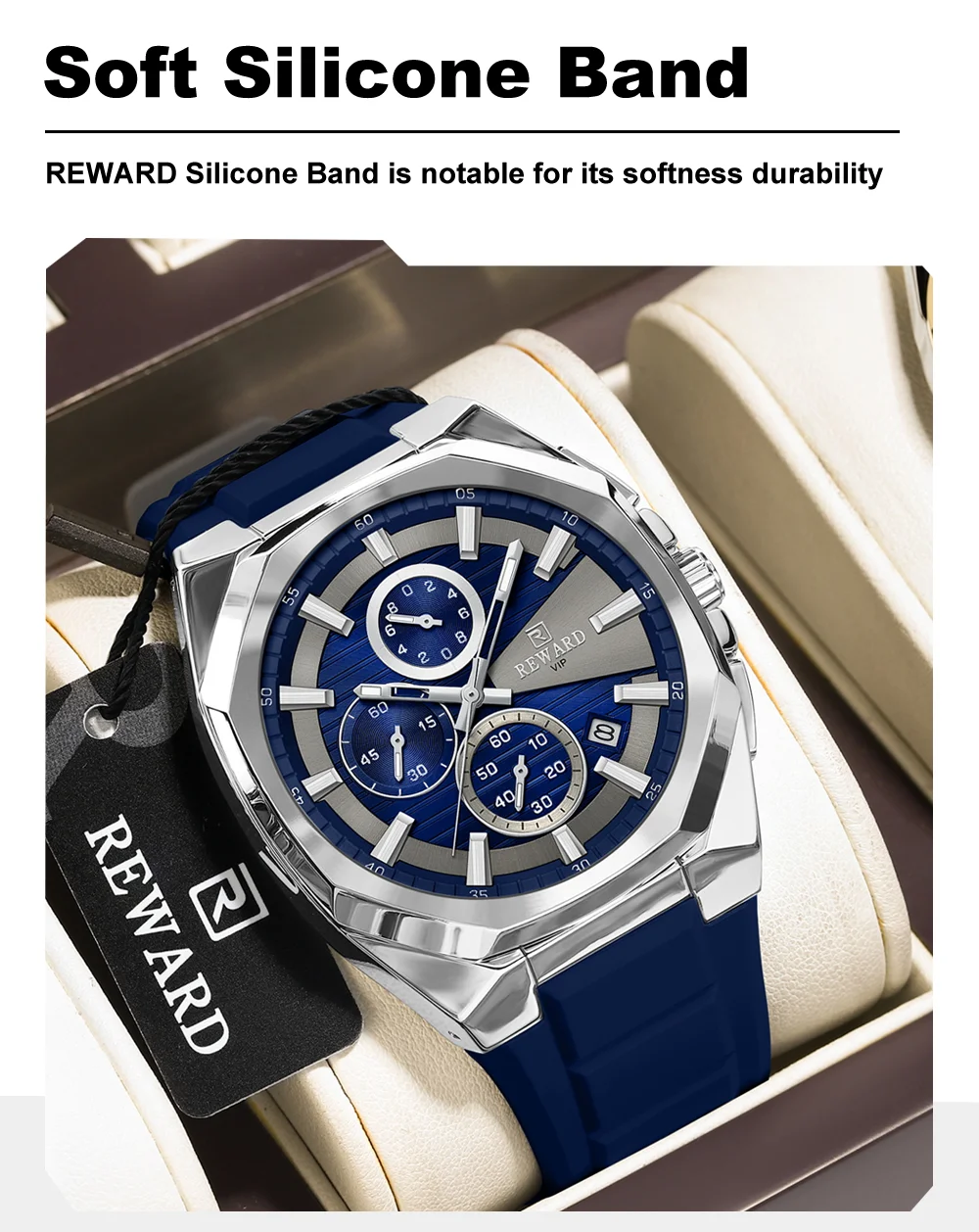 REWARD VIP RD833152M Men's Chronograph Quartz Watch with 30M Water Resistant