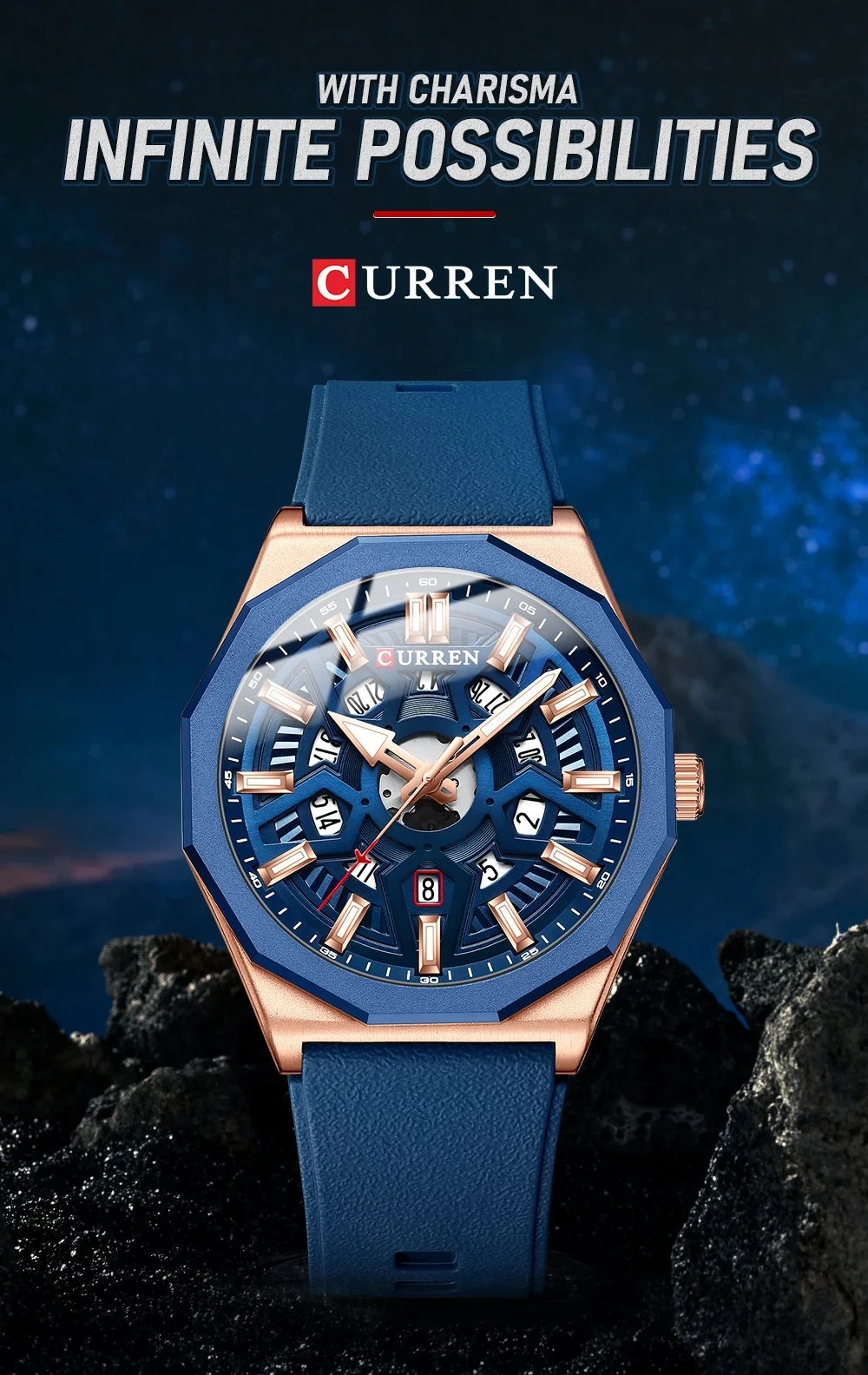 CURREN 8437 Men's Sport Quartz Watch Direct Wholesale Stock