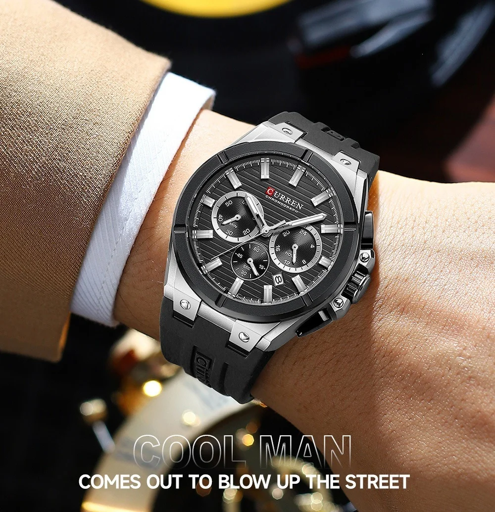 Curren 8487 Original Glow in the Dark Men's High Quality watches