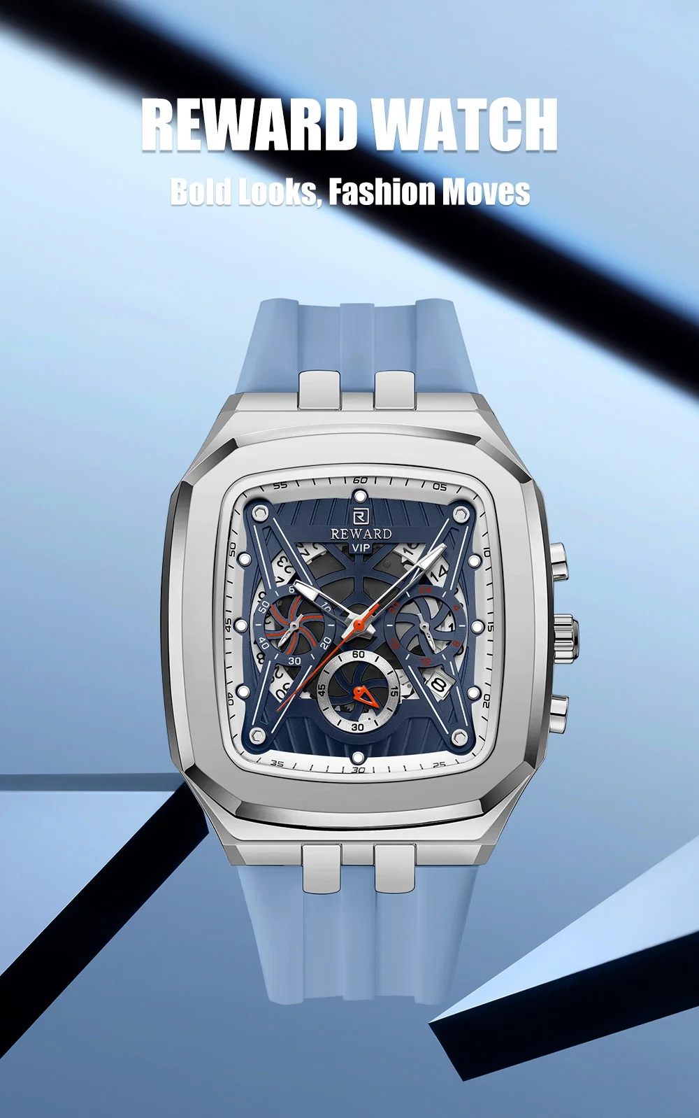 Reward RD832260M Chronograph Quartz Watch Luminous Watches for Men