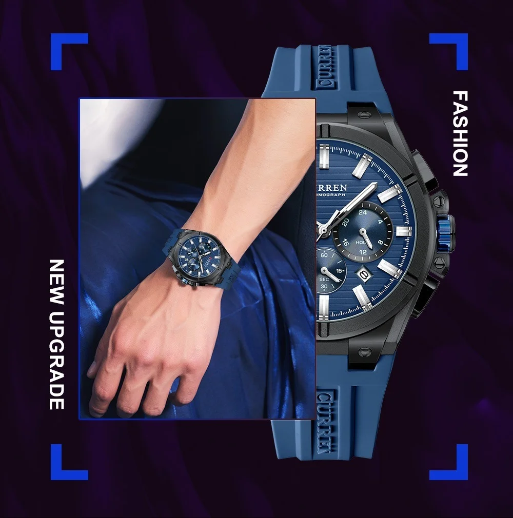 Curren 8487 Original Glow in the Dark Men's High Quality watches