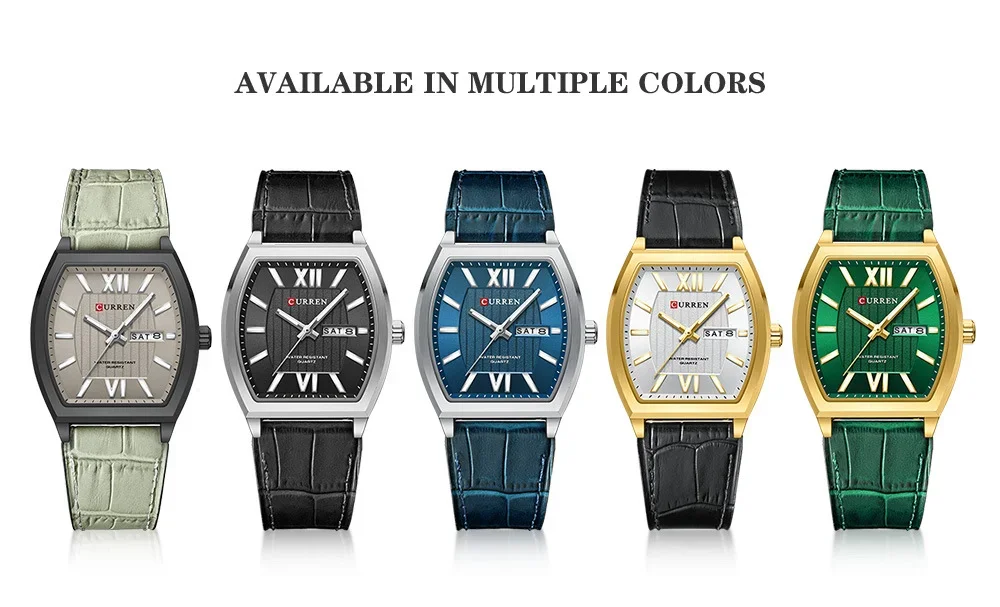 Curren 8478 mens waterproof watch with Roman numeral dial