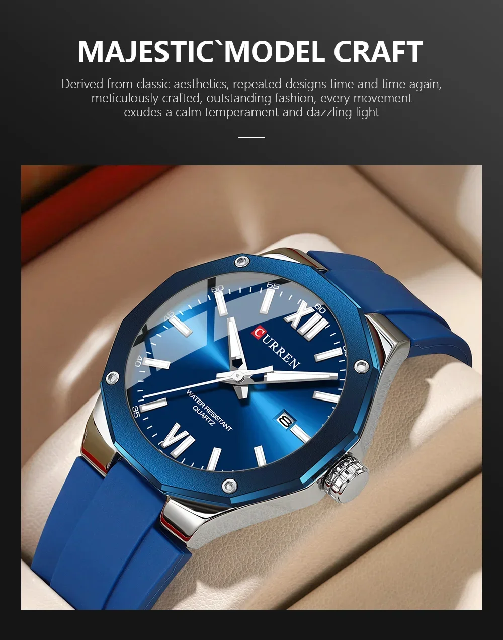 Curren 8465 Men's Quartz Wrist Watch Luminous Luxury Wristwatch