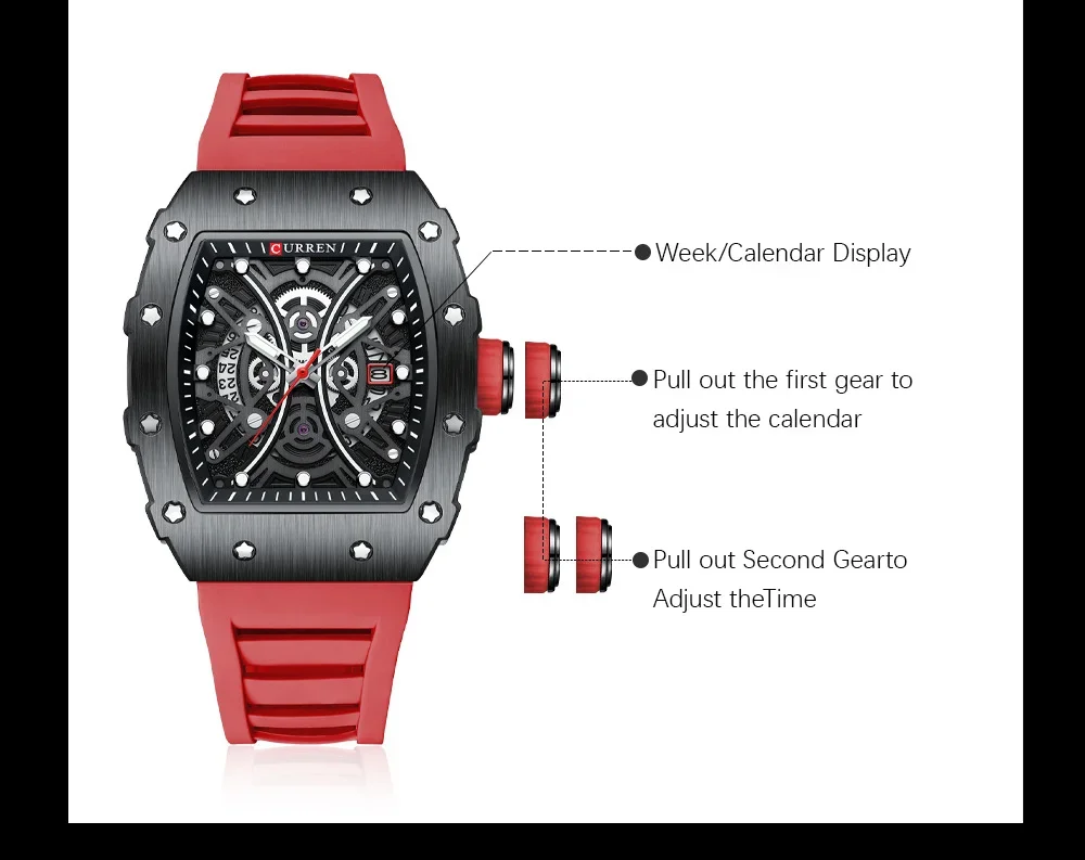 Man wearing Curren 8438 watch in a casual setting