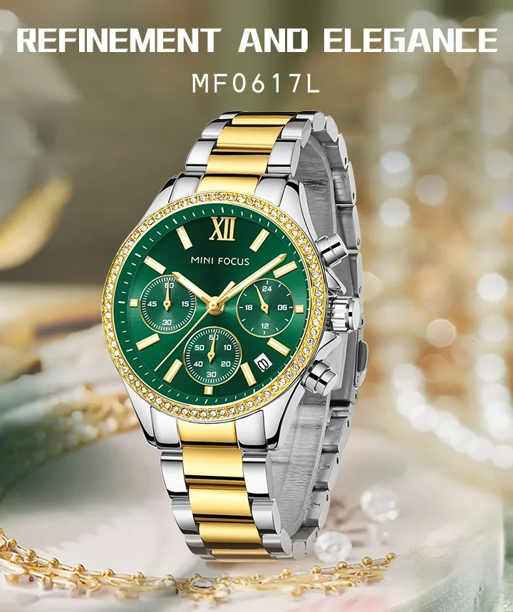 MINI FOCUS MF0617L Elegant Women's Stylish Multifunction Quartz Watch