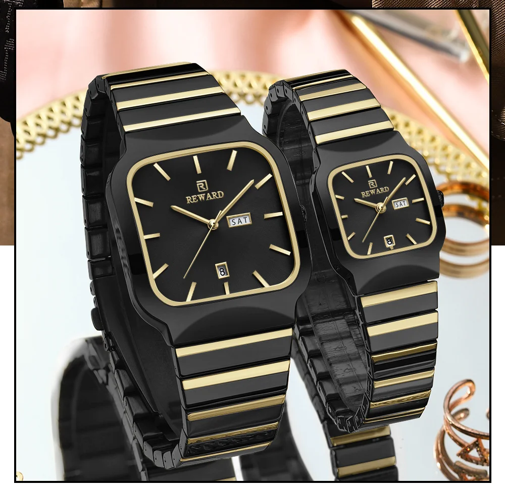 REWARD RD611264M Calendar Fashion Stainless Steel Strap Watches