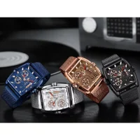 MINI FOCUS MF0322G Wholesale Steampunk Quartz Men's Watch – Ready to Ship Barrel Case Trendy Watches - 5 Image