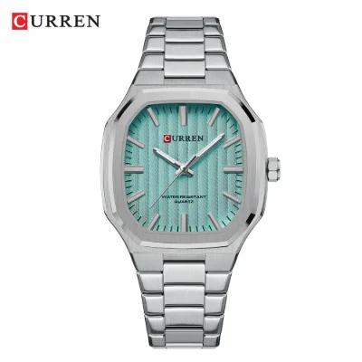 CURREN 8458 Men's Square Steel Band Quartz Watch Supplier