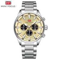 MINI FOCUS MF0634G New Men Calendar Chronograph Quartz Wristwatch - 0 Image