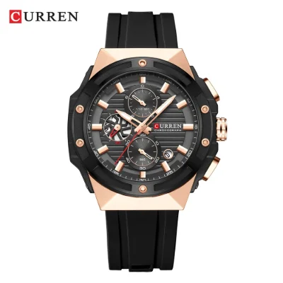 CURREN 8462 1/10 Sec Chronograph Quartz Watch for Men 30M Waterproof