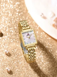 REWARD RD21041L Luxury Square Case Women Watch Mother of Pearl Dial Diamond Hour Markers Quartz Dress Watch Wholesale - 3 Image