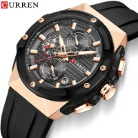 CURREN 8462 1/10 Sec Chronograph Quartz Watch for Men 30M Waterproof - 0 Image