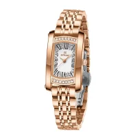 REWARD RD21551L Women's Diamond Rectangle Steel Strap Quartz Watch - 0 Image