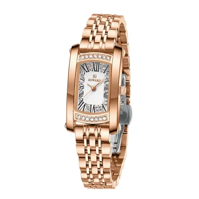 REWARD RD21551L Women's Diamond Rectangle Steel Strap Quartz Watch