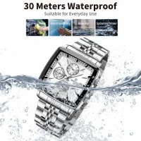 REWARD VIP RD81100M Multi-function Square Business Watch for Men - 3 Image