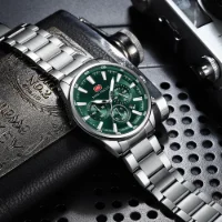 MINI FOCUS MF0634G New Men Calendar Chronograph Quartz Wristwatch - 2 Image