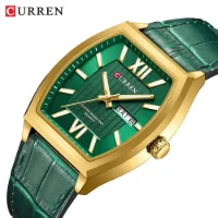 CURREN 8478 Men's Waterproof Watch: Roman Numeral Dial with Day-Date & Luminous - 3 Image