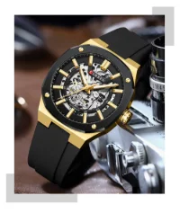 Factory Direct Curren 8485 Automatic Men Watch Skeleton Dial Ready to Ship Stock - 3 Image