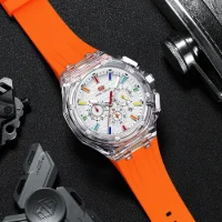MINI FOCUS Original Octagonal Transparent Case Mens Watch MF0616G - 6 Image