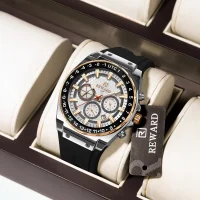 REWARD Men's 3-Subdial Chronograph Silicone Strap Watch RD833049M - 5 Image