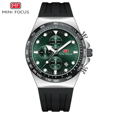 MF0488G MINI FOCUS Men's Quartz Sports Watch | Luminous Dial Silicone Strap Wholesale