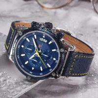 MF0175G MINI FOCUS Men's Fashion Quartz Watch | Leather Strap Date Chronograph Wholesale - 6 Image