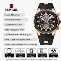 Reward Mens Watches RD83016M Luxury Chronograph Sport Watch - 1 Image