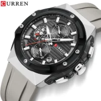 CURREN 8462 1/10 Sec Chronograph Quartz Watch for Men 30M Waterproof - 5 Image
