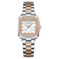 MINI FOCUS MF0619L Square Women's Mother of Pearl Rhinestone Watch - 8 Image