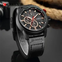 Curren 8291 Original Quartz Waterproof Mens Watch Leather Strap - 4 Image