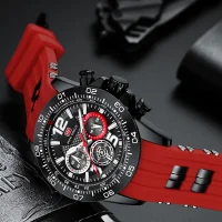 MINI FOCUS MF0290G Men's Sports Quartz Watch Wholesale | Silicone Strap Chronograph Watch - 1 Image
