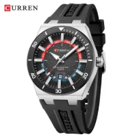 CURREN 8491 Minimalist Silicone Strap Men's Watch|30M Water Resistant - 4 Image