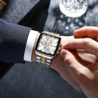REWARD VIP RD81100M Multi-function Square Business Watch for Men - 6 Image