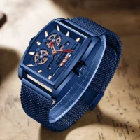 MINI FOCUS MF0322G Wholesale Steampunk Quartz Men's Watch – Ready to Ship Barrel Case Trendy Watches - 1 Image