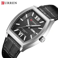 CURREN 8478 Men's Waterproof Watch: Roman Numeral Dial with Day-Date & Luminous - 5 Image