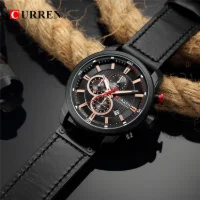 Curren 8291 Original Quartz Waterproof Mens Watch Leather Strap - 5 Image
