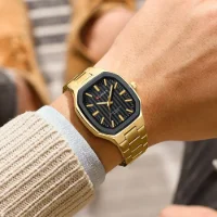 CURREN 8458 Men's Square Steel Band Quartz Watch Supplier - 1 Image