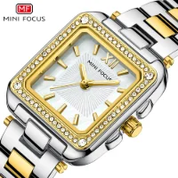 MINI FOCUS MF0619L Square Women's Mother of Pearl Rhinestone Watch - 4 Image