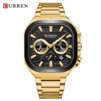 CURREN 8496 Mens Chronograph Quartz Watch Date & 24H Waterproof - 8 Image