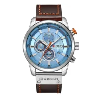Curren 8291 Original Quartz Waterproof Mens Watch Leather Strap - 8 Image