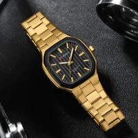 CURREN 8458 Men's Square Steel Band Quartz Watch Supplier - 3 Image