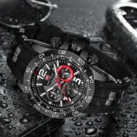 MINI FOCUS MF0290G Men's Sports Quartz Watch Wholesale | Silicone Strap Chronograph Watch - 6 Image
