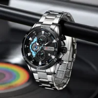 CURREN 8402 Factory Direct Multifunction Chronograph Waterproof Watch Dropshipping - 3 Image