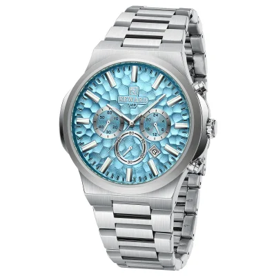 REWARD Men's Honeycomb Chronograph Stainless Steel Watch RD813050M